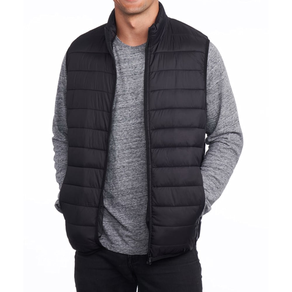 LAPASA Mens Lightweight Water-Resistant Puffer Vest REPREVE Packable Stand Collar M70